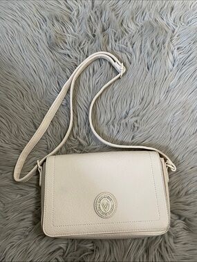 Valentino Orlandi Cream Leather Crossbody Bag